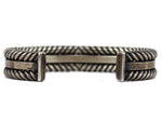 Steve Arviso (b. 1963) - Navajo - Sterling Silver Bracelet with Twist Design c. 1990s, size 7.5