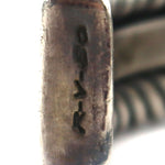 Steve Arviso (b. 1963) - Navajo - Sterling Silver Bracelet with Twist Design c. 1990s, size 7.5