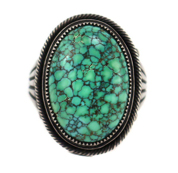 Steve Arviso (b. 1963) - Navajo - Turquoise and Sterling Silver Ring w