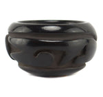 Mary Cain (1915-2010) - Santa Clara Black Bowl with Carved Design c. 1970s, 2.25" x 3.75"