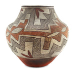 Acoma Four-Color Jar with Fine Line Design c. 1890-1900s, 12" x 13.5"
