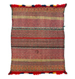 Navajo Germantown Pony Saddle Blanket with Twill Weave c. 1890s, 26.5" x 22"