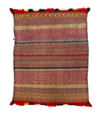 Navajo Germantown Pony Saddle Blanket with Twill Weave c. 1890s, 26.5" x 22"