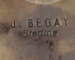 Joe Begay - Navajo - Turquoise and Sterling Silver Post Earrings c. 1970-80s, 1.125" x 0.75"