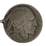 Navajo - Silver Squash Blossom-Style Necklace with Buffalo Nickels c. 1960s, 26" length