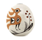 Emma Lewis (1931-2013) - Acoma Polychrome Seed Jar with Bird and Flower Pictorials c. 1970-80s, 2" x 2"