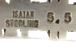 Isaiah Ortiz (b. 1976) - San Felipe - Sterling Silver Overlay Bracelet with Geometric Design c. 2025, size 6