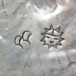 Hopi Silvercraft Guild - Silver Overlay Belt Buckle with Bear Claw Pictorial Design c. 1980s, 2" x 3"