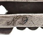 Zuni - Multi-Stone Inlay and Silver Bracelet with Rainbow God Design c. 1940s, size 6.5