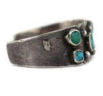 Navajo - Turquoise and Ingot Silver Bracelet c. 1920s, size 6.25