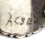 Zuni - Turquoise Petit Point Cluster and Silver Watchband c. 1940s, size 6.5