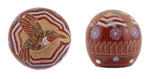 Gregory Lonewolf (b.1952) - Santa Clara Contemporary Miniature Redware Sgraffito Seed Jar with Hummingbird Design, 0.875" x 1"