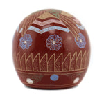 Gregory Lonewolf (b.1952) - Santa Clara Contemporary Miniature Redware Sgraffito Seed Jar with Hummingbird Design, 0.875" x 1"