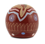 Gregory Lonewolf (b.1952) - Santa Clara Contemporary Miniature Redware Sgraffito Seed Jar with Hummingbird Design, 0.875" x 1"