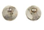 Ben Eustace (1924-2007) - Zuni - Multi-Stone Channel Inlay and Silver Post Earrings c. 1950s, 1" diameter