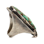 Navajo - Turquoise and Silver Ring c. 1940s, size 9.5