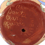Camilio "Sunflower" Tafoya (1902-1995) - Santa Clara Miniature Polychrome Redware Sgraffito Seed Jar with Frog Procession Scene c. 1980s, 1.125" x 1.125"