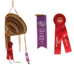 Katie Hooke - Apache Burden Basket c. 1991 - Includes 2 Award Ribbons, 18" x 14.5"