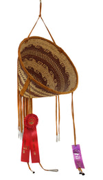 Katie Hooke - Apache Burden Basket c. 1991 - Includes 2 Award Ribbons, 18" x 14.5"