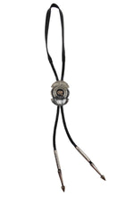 Gary (b. 1953) and Elsie (b. 1951) Yoyokie - Hopi/Navajo - 14K Gold, Silver, and Leather Bolo Tie with Bear Design c. 1970-80s, 3" x 2.125" bolo