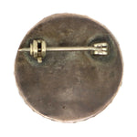 Zuni - Turquoise Petit Point Cluster and Silver Pin c. 1930-40s, 1" diameter