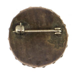 Zuni - Turquoise Petit Point Cluster and Silver Pin c. 1930-40s, 1" diameter