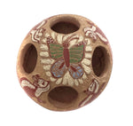 Camilio Tafoya - Santa Clara Miniature Polychrome Sgraffito Jar with Butterfly and Animal Pictorials c. 1982, 1.5" x 2.25" (P91331B-0615-062)