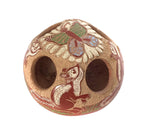 Camilio Tafoya - Santa Clara Miniature Polychrome Sgraffito Jar with Butterfly and Animal Pictorials c. 1982, 1.5" x 2.25" (P91331B-0615-062)