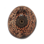 Forrest (b. 1963) and Karen (b. 1967) Naranjo - Contemporary Santa Clara Miniature Seed Jar with Sgraffito Pictorial Design, 1.125" x 1.125"