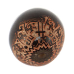 Forrest (b. 1963) and Karen (b. 1967) Naranjo - Contemporary Santa Clara Miniature Seed Jar with Sgraffito Pictorial Design, 1.125" x 1.125"