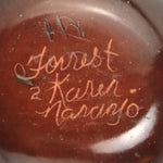 Forrest (b. 1963) and Karen (b. 1967) Naranjo - Contemporary Santa Clara Miniature Seed Jar with Sgraffito Pictorial Design, 1.125" x 1.125"