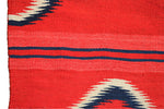 Navajo Child's Blanket with Hand-spun Wool, Indigo, and Natural Dye c. 1870s, 54.5" x 37.5"