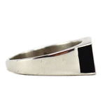 Veronica Benally - Navajo - Contemporary Jet and Sugilite Channel Inlay and Sterling Silver Ring, size 9