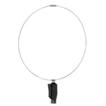 Shirley Wagner - Contemporary "Sea Dreams" Pendant with Sea Fossil and Pyrite, 2" x 0.75" pendant