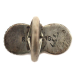 Rose Haley Long - Navajo - Coral and Turquoise Ring c. 1970-80s, size 5.5