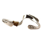 Richard Aguilar - Santo Domingo (Kewa)/Coushatta - Contemporary Jet, 12K Gold, and Sterling Silver Bracelet with Twisted Design, size 6.125
