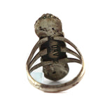 Clyde Davis - Navajo - Turquoise and Silver Pinky Ring c. 1950-60s, size 4