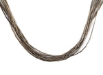 Navajo - 10-Strand Liquid Silver Necklace c. 1940-50s, 23" length