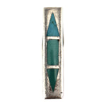 Zuni - Turquoise Channel Inlay and Silver Tie Clip c. 1960s, 0.25" x 1.375"