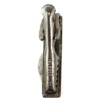 Zuni - Turquoise Channel Inlay and Silver Tie Clip c. 1960s, 0.25" x 1.375"