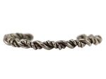 Navajo - Silver Bracelet with Braided Twist Design c. 1950-60s, size 6.5