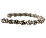 Navajo - Silver Bracelet with Braided Twist Design c. 1950-60s, size 6.5