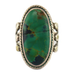 Navajo - Turquoise and Silver Ring c. 1930s, size 6.25