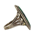Navajo - Turquoise and Silver Ring c. 1930s, size 6.25