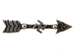Navajo - Fred Harvey Silver Arrow Pin with Whirling Logs Design c. 1930s, 0.375" x 1.625"