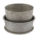 Group of 4: Aluminum Collapsible Lidded Cup and Set of 3 Silver Knives c. 1930s