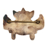 Zuni - Multi-Stone Inlay and Silver Sunface Kachina Pin c. 1940-50s, 1.875" x 2.375"