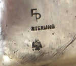 Frank Patania, Sr. (1898-1964) & Thunderbird Shop - Turquoise Petit Point Cluster and Sterling Silver Bracelet c. 1940-50s, size 7.25