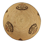 Chemehuevi Polychrome Basket with Flicker Feather Quills c. 1920s, 1.5" x 6.5"