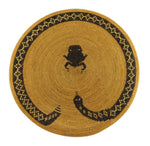 Maria Torres Silva - Large Mission Plaque with Rattlesnake and Toad Pictorial c. 2005, 18.5" diameter
